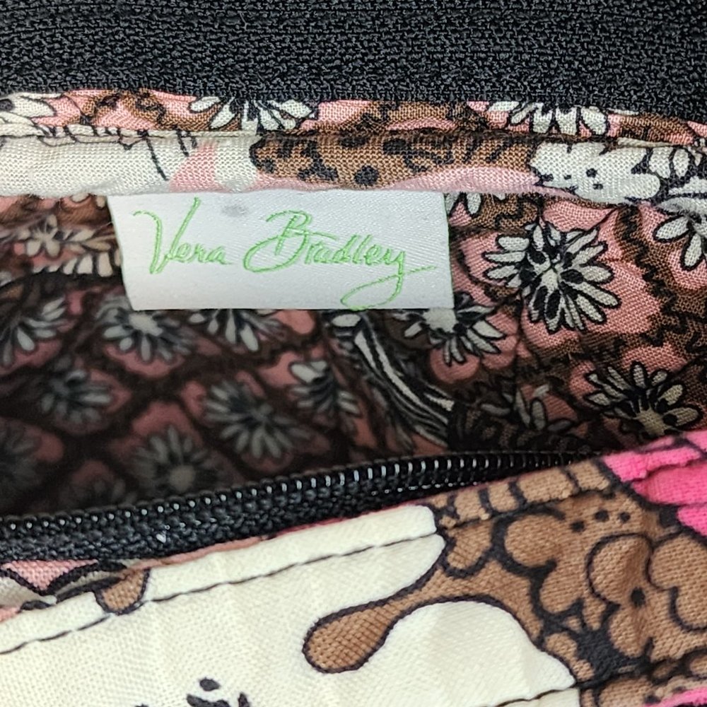 Floral Pink Brown & White Vera Bradley Bag - Picture 6 of 8
